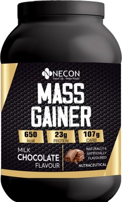 NECON HEALTHCARE Real Mass Gainer | Complex Carbohydrates| Reduces Muscle Breakdown Weight Gainers/Mass Gainers(1000 g, Milk Chocolate)