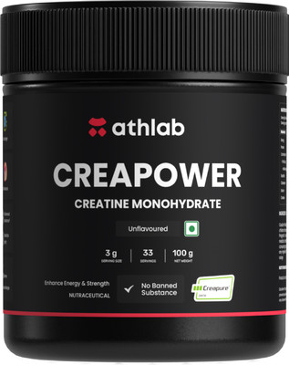 Athlab (by Nutrabay) CreaPower Micronized Creatine Monohydrate from Germany) Creatine(100 g, Unflavoured)