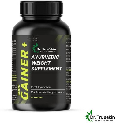 Dr.trueskin Weight Gainer+ Max Strength Weight Gainer Weight Gainers/Mass Gainers(90 Capsules, Unflavored)