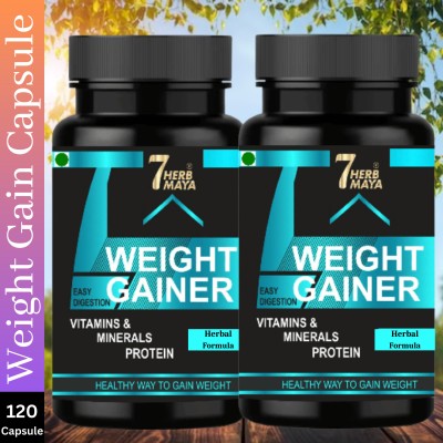 7Herbmaya muscle mass supplements/weight gainer/weight gain capsule/weight gain products Weight Gainers/Mass Gainers(120 Capsules, NA)