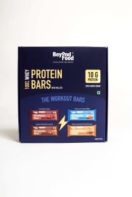 Beyond Food Pack of 6 Protein Bars Whey Protein(240 g, Peanut Butter, Cocoa Almond, Cranberry Zest, Coconut Cocoa)