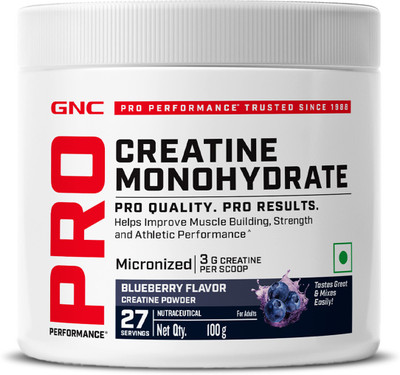 GNC Pro Performance Creatine Monohydrate Creatine(100 g, Blueberry)