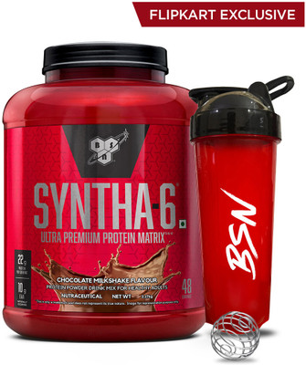 BSN Syntha-6 with free shaker Whey Protein(2.25 kg, Chocolate Milkshake)