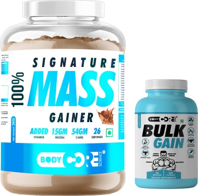 Body Core Science Signature Mass Gainer-2 Kg With BCS Bulk Gain 100 Capsules Weight Gainers/Mass Gainers(2 kg, Chocolate)