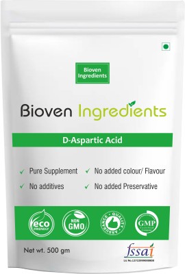 Bioven Ingredients D-Aspartic Acid Pre Workout(500 g, Plain)