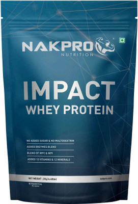 Nakpro Impact Whey Protein Isolate & Concentrate, 24g Protein, Trustified Certified Whey Protein(2 kg, Cream Chocolate)