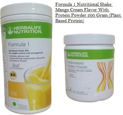 HERBALIFE Formula 1 Nutritional Shake Mango Cream Flavor With Protein Powder 200 Gram Plant-Based Protein(700 g, mango)