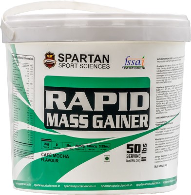 Spartan Sport Sciences Rapid Mass Gainer Weight Gainers/Mass Gainers(5 kg, Cafe Mocha)