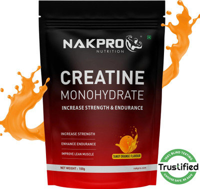 Nakpro Creatine Monohydrate Powder for Muscle Endurance & Recovery Creatine Creatine(100 g, Tangy Orange)