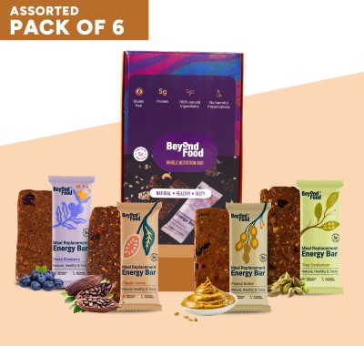 Beyond Food Meal Replacement Energy Bars Combo Energy Bars(360 g, Fresh Blueberry, Peanut Butter, True Cardamom, Classic Cocoa)