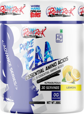 RONNIROCK Pure EAA 300gm Lemon Flavor 30 Serving Supports Muscle Growth & Recovery EAA (Essential Amino Acids)(300 g, Lemon)