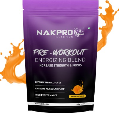 Nakpro Pre-Workout Energy Supplement Powder Pre Workout(250, Tangy Orange)