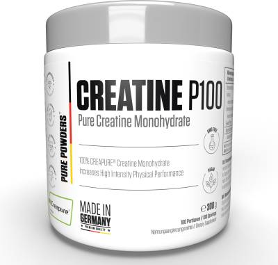 Pure powders CREATINE P100 (100% Creapure®) 300g (100 Servings) Creatine