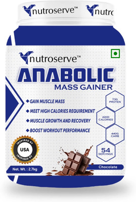 nutroserve ANABOLIC Mass Gainers Weight Gainers/Mass Gainers Weight Gainers/Mass Gainers(2.7 kg, Chocolate)