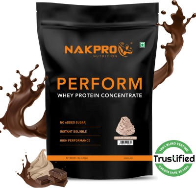 Nakpro PERFORM Whey Protein Supplement Powder - Cream Chocolate (1 kg - 30 Servings) Whey Protein(1 kg, Cream Chocolate)