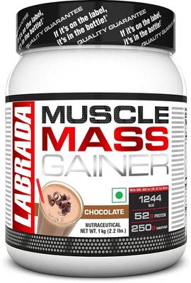 Labrada Labrad Muscle Mass Gainer Powder- 2.2 lbs (1 kg) (Chocolate) Weight Gainers/Mass Gainers