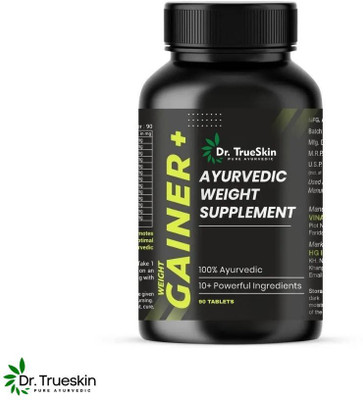 Dr.trueskin Weight Gainer+ Lean Gain Powder Weight Gainers/Mass Gainers(90 Capsules, Unflavored)