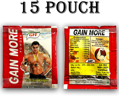 Quickbits Ayurvedic gain more powder For Weight gainer Powder(15 x 1 Units)