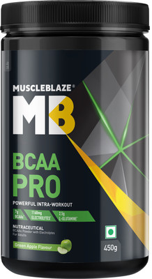MUSCLEBLAZE BCAA PRO, Intra-Workout Formula for Muscle Recovery BCAA(450 g, Green Apple)