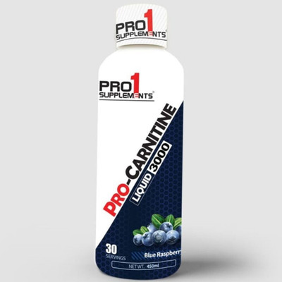 Pro1 Supplements l carnitine liquid 3000 mg for fat loss and weight loss EAA (Essential Amino Acids)(450 ml, Blue Raspberry)