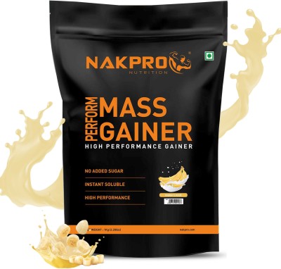 Nakpro Perform MassGainer High Protein&High Calorie Protein Powder Supplement1Kg Banana Weight Gainers/Mass Gainers(1 kg, Banana)