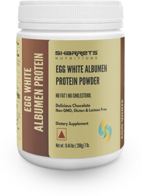 SHARRETS Egg White Albumen Protein Powder 200g with Essential Amino Acids Egg Protein(200 g, Chocolate)