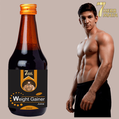 7Herbmaya Mass Gainer/Weight Gain Supplement/Mass Gain Multivitamin/Body Building Juice Weight Gainers/Mass Gainers(600 ml, Fruit)