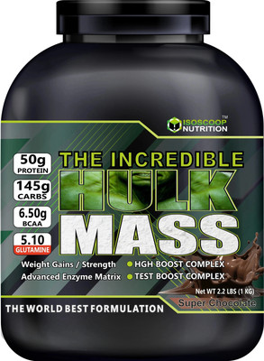 iso scoop nutrition nutrition hulk mass 1kg Weight Gainers/Mass Gainers(1 kg, chocolate)