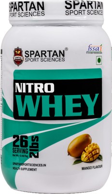 Spartan Sport Sciences Nitro Whey Protein Powder | Gym Protrein Powder for Men & Women | Whey Protein(2 pounds, Mango)