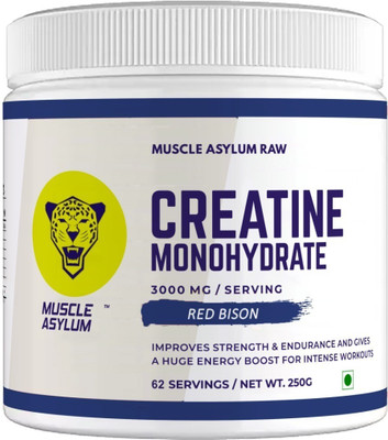 Muscle Asylum Creatine Monohydrate Powder - 62 Servings Creatine(250 g, Red Bison)