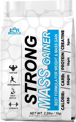 Mormuscle Strong Gainer with 16gm Protein and 5gm Creatine Weight Gainers/Mass Gainers(1 kg, Mango)