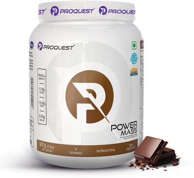 PROQUEST Power Mass Gainer with 17g Protein & 3g Creatine | High Protein High Calorie Weight Gainers/Mass Gainers(2 pounds, Milk Chocolate)