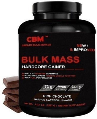 CREATE BULK MUSCLE WG BULK MASS 6LB WEIGHT GAIN Weight Gainers/Mass Gainers(2827 g, Chocolate)