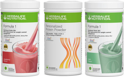 HERBALIFE Formula 1 Shake Mix 2- Strawberry And Protein-400g Protein Shake(1.5 kg, Paan)