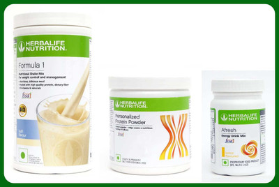 Herbal Nutrition Life FORMULA 1 KULFI (500g) + PROTIEN POWDER (200g) + AFRESH LEMON (50g) Plant-Based Protein(700 g, 50 g, (KULFI & LEMON), soy isolate)
