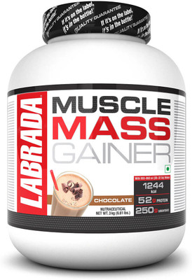 Labrada nutrition MUSCLE CHOCOLATE MUSCLE MASS GAINER/WEIGHT GAINER 3 KG Weight Gainers/Mass Gainers(3 kg, CHOCOLATE)
