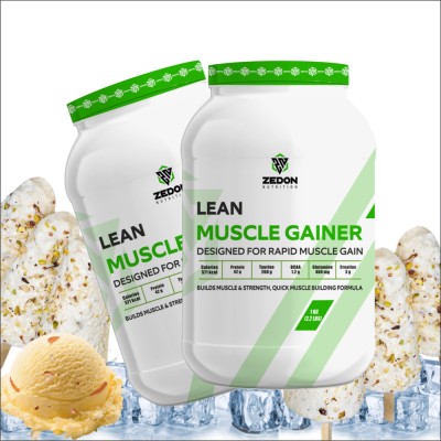 Zedon Nutrition Lean Muscle Gainer / Muscle Mass Gainer New Packaging with Improved Formula Weight Gainers/Mass Gainers(1 kg, Malai Kulfi)