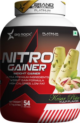 BIG ROCK NUTRITION Nitro Gainer Labdoor Certified Weight Gainers/Mass Gainers(2.7 kg, Kesar Pista Kulfi)