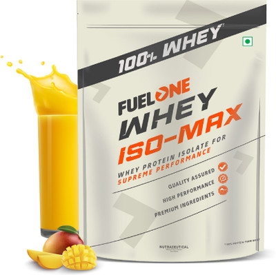 FUELONE Whey Iso-Max, Whey Protein Isolate, 28g Protein Whey Protein(1 kg, Mango)