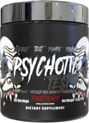 insane labz Psychotic TEST Fruit Punch Flavour 30 Servings Pre Workout(275 g, Fruit Punch)