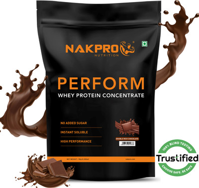 Nakpro PERFORM Whey Protein Supplement Powder Whey Protein(1 kg, DoubleRich Chocolate)