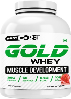 Body Core Science Gold Whey Muscle Development-2Kg(Strawberry) Whey Protein(2 kg, Strawberry)