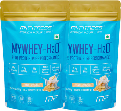 MYFITNESS Whey Protein Powder | Mywhey H2O Protein Supplement | 26g Protein Per Serving Whey Protein(525 g, 2 No, Vanilla Sundae)