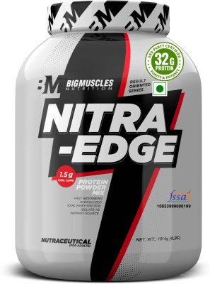 BIGMUSCLES NUTRITION Nitra Edge Pure Isolate Whey Protein | 32g Protein | 12g EAAs | 3g Creatine | Whey Protein(1.814 kg, Malai Kulfi)