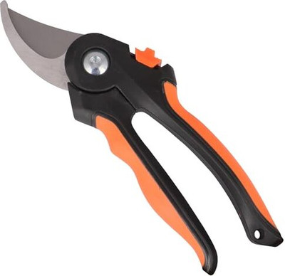OUTO 8” Professional Pruning Scissors Garden Shear Leaf Cutter Gardening Secateur with Safety Lock Sharp Blade & Ergonomic Handle Straight Tip Anvil Pruner(Manual)