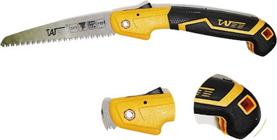 Pruning Saw Folding Pruning Saw, 8 Inch Pruning Hand Saw With Grainded Teeth Blade For Tree Ergonomic Handle Design,Single-Hand Use Bypass Pruner(Manual)