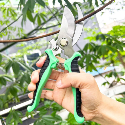 Nathgra Garden Shears, Non-Slip Scissors with Locking Handle Plant Cutter For Home Gardening Scissors, Plant Branch Cutter For Tree Bypass Pruner(Manual)