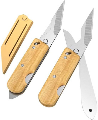 PROBEROS Grafting Cutter Tool 3 in 1 Gardening Shears Tool Grafting Cutter Tool 3 in 1 Gardening Shears Wooden Handle Multifunctional Tool Chain Saw Pruner(Manual)