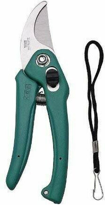 ALLTACK IN Garden Plant Branch Scissors Flower Cutting Cutter Pruning Bypass Secateurs Trimmer Carbon Steel Blade with Lock Set of 1 Pruning Bypass Secateurs Trimmer Carbon Steel Blade Ratchet Pruner(Cordless)