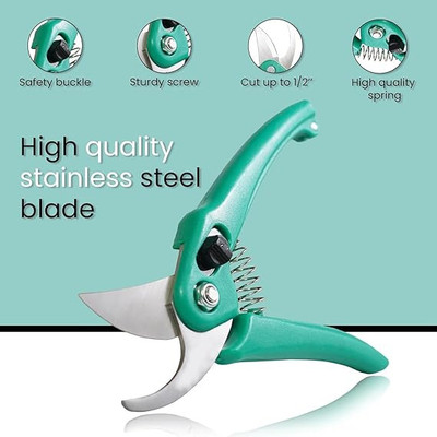 Shahid Creation Pruning Shears Flower Cutter & Grass Trimmer Tool Set for Gardening Pruning Seeds, Flower Cutter and Grass Cutter Bypass Pruner(Manual)